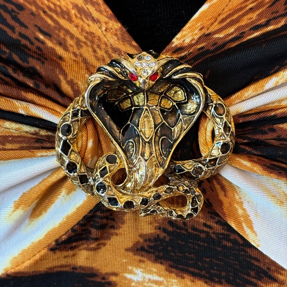 Roberto Cavalli Animal Print Stretch Top Small - Picture 6 of 9